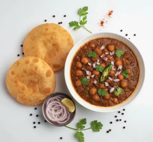 Delicious Chhole Bhature at Sidhu Punjabi Tadka in Winnipeg, MB